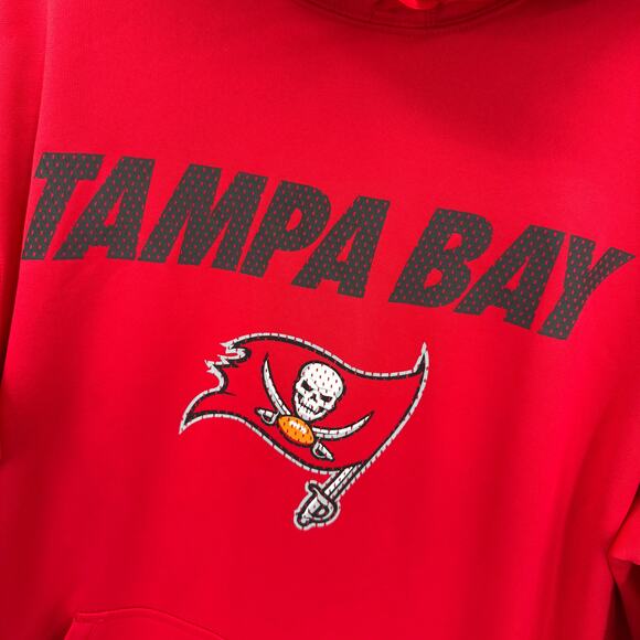Tampa Bay Buccaneers Hoodie Mens Large Red Pullover Therma-Fit Nike - Picture 2 of 8
